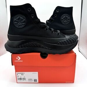 NWT Converse Chuck 70 At-CX Hi All Black Platform High Tops Triple Black Unisex
